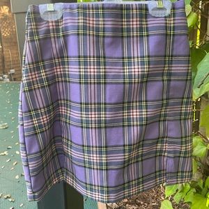 John Galt blue plaid mini skirt